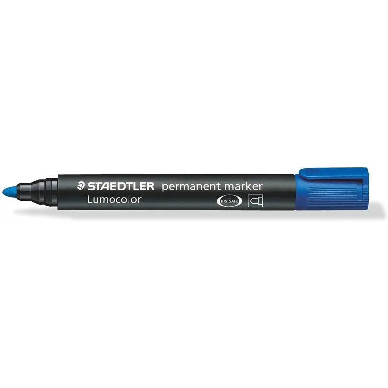 10 MARQUEUR PERMANENT LUMOCOLOR STAEDTLER OGIVE / 2MM-5MM / BLEU