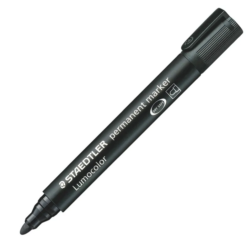 10 MARQUEUR PERMANENT LUMOCOLOR STAEDTLER OGIVE / 2MM-5MM / NOIR