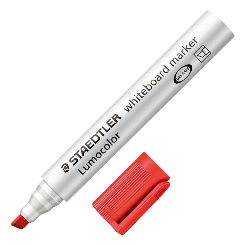 10 MARQUEUR POUR TABLEAU BLANC LUMOCOLOR STAEDTLER BISEAUTE/2MM-5MM/ROUG