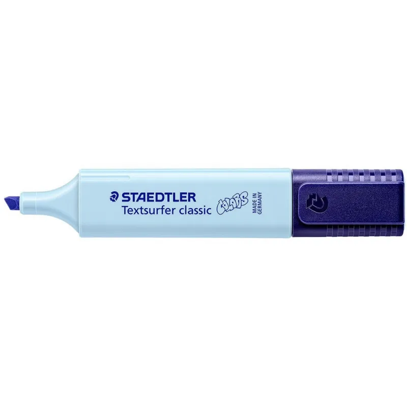 10 SURLIGNEURS STAEDTLER TEXTSURFER CLASSIC PASTEL / BLEU CIEL