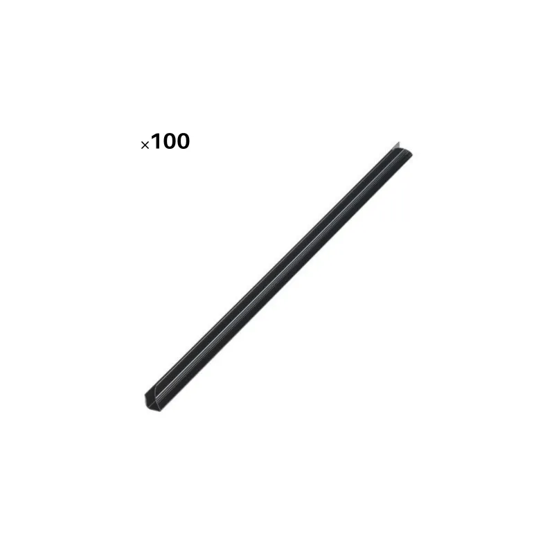 100 Baguettes RELIURE PLASTIQUE 6MM / NOIR