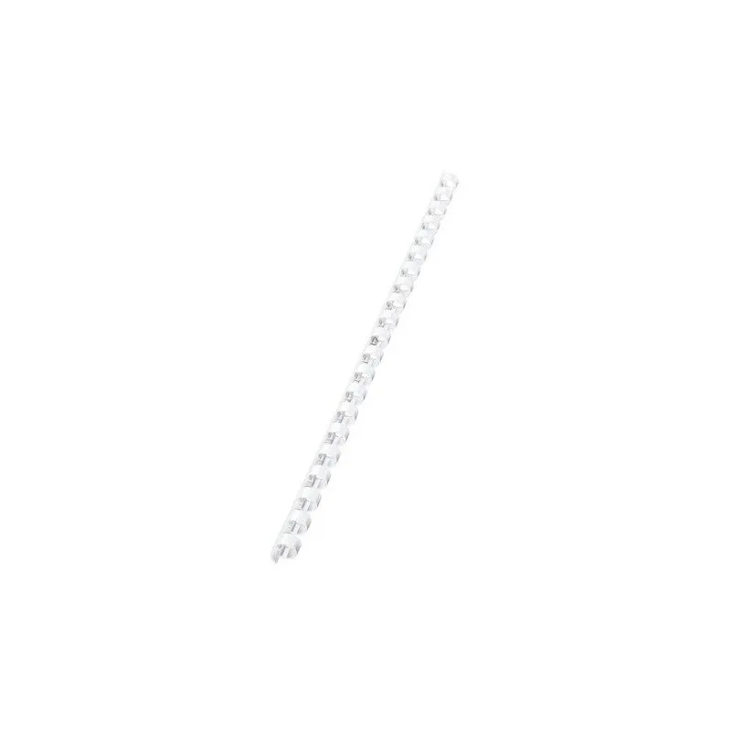 100 Reliures Spirale Plastique 10mm Blanc
