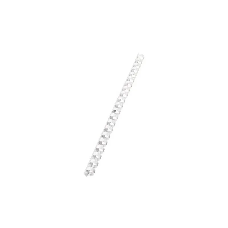 100 Reliures Spirale Plastique 12mm Blanc