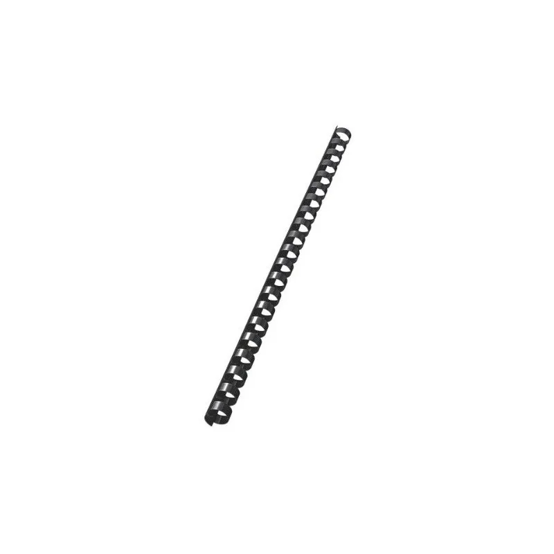100 Reliures Spirale Plastique 12mm Noir