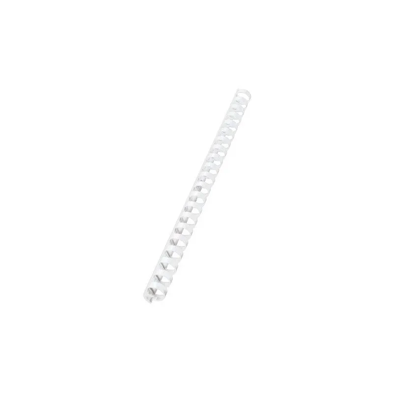 100 Reliures Spirale Plastique 16mm Blanc