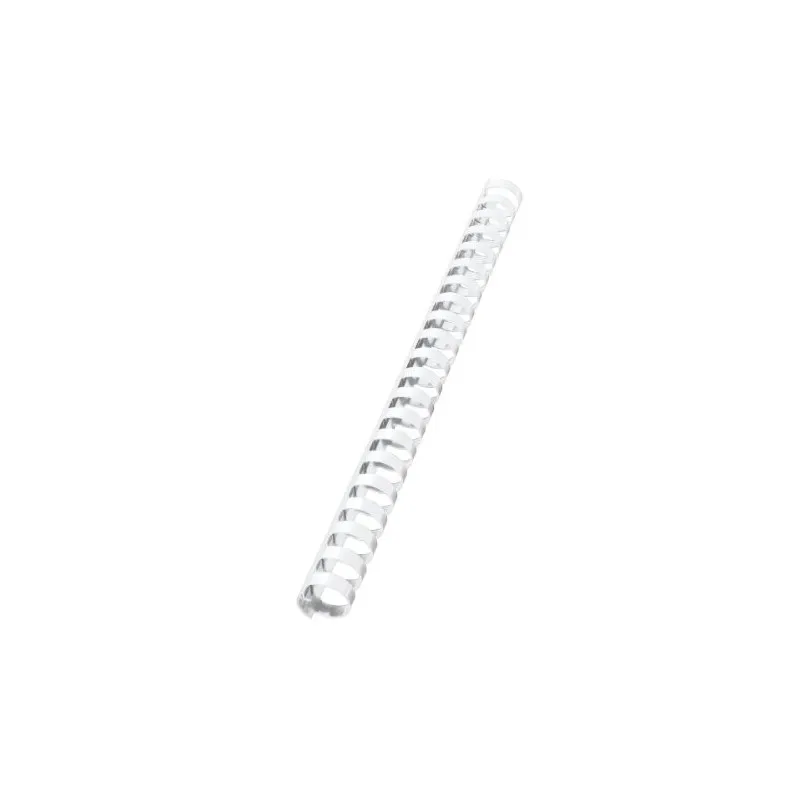 100 Reliures Spirale Plastique 19mm Blanc