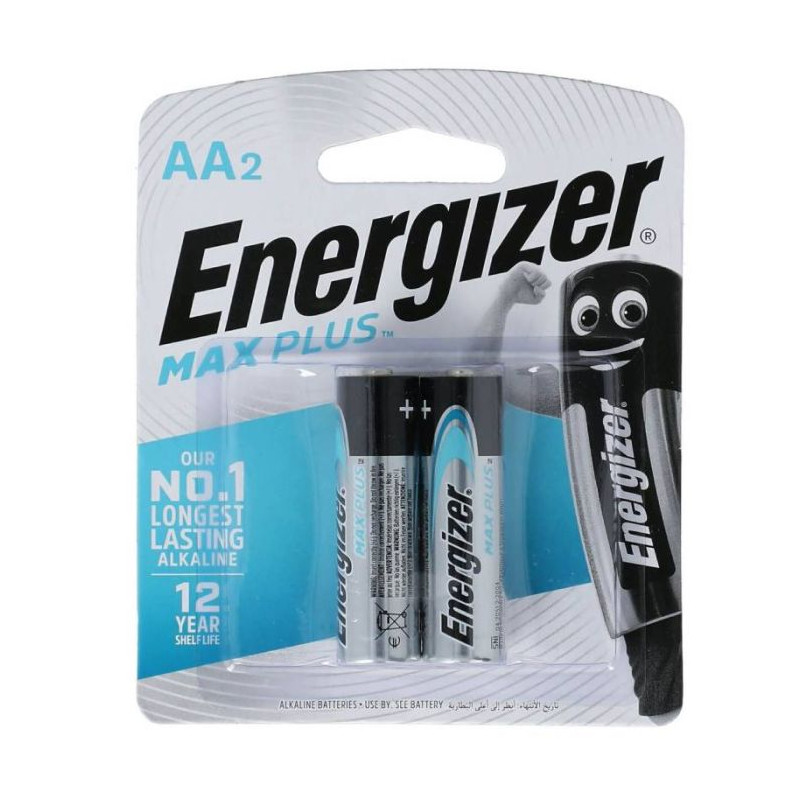 2x Piles ENERGIZER MAX PLUS AA RP2-NA