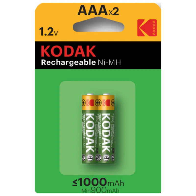 2X PILES KODAK RECHARGEABLE - 1000MAH