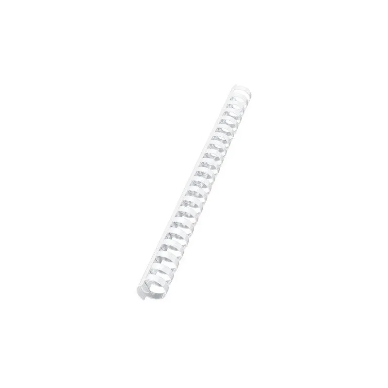 50 Reliures Spirale Plastique 22mm Blanc