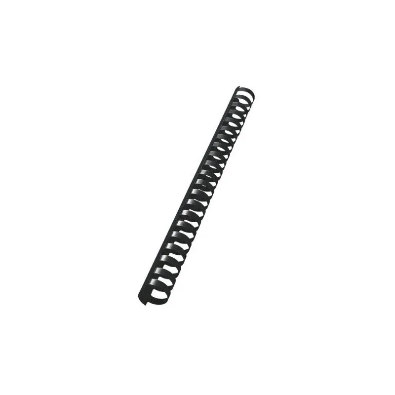 50 Reliures Spirale Plastique 22mm Noir