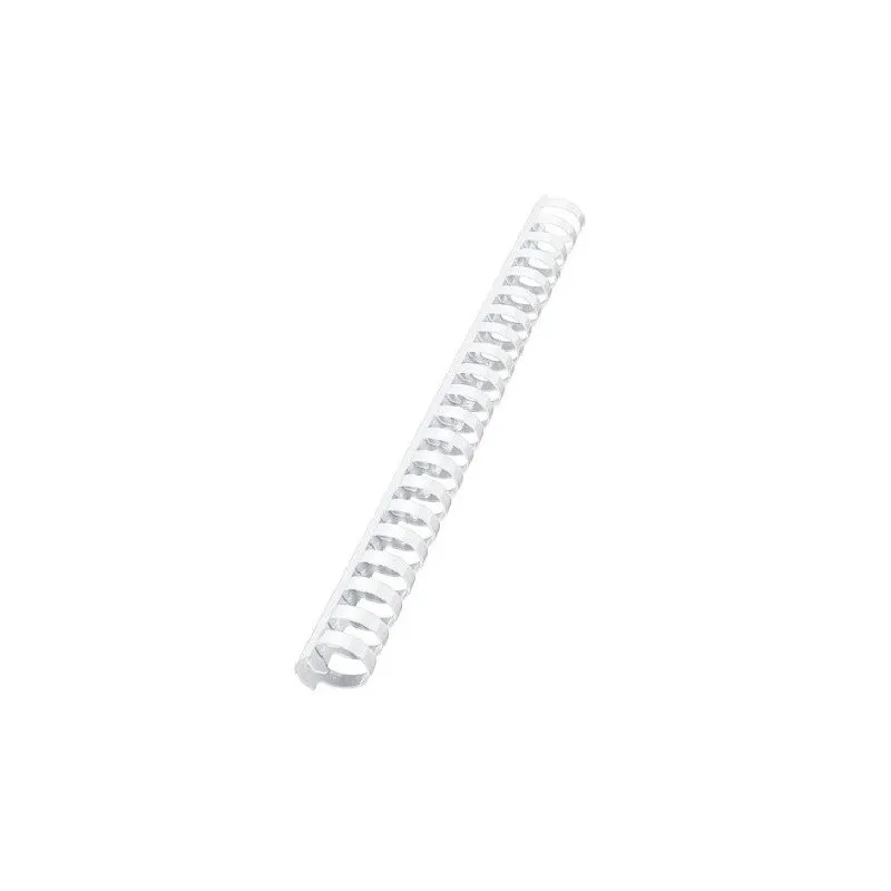 50 Reliures Spirale Plastique 28mm Blanc
