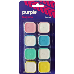 8 Aimants Blister POUR Tableau MAGNÉTIQUE VIVO Purple / 30 mm / Pastel
