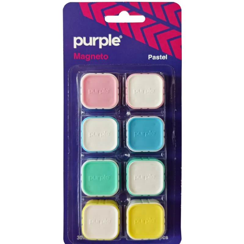8 Aimants Blister POUR Tableau MAGNÉTIQUE VIVO Purple / 30 mm / Pastel