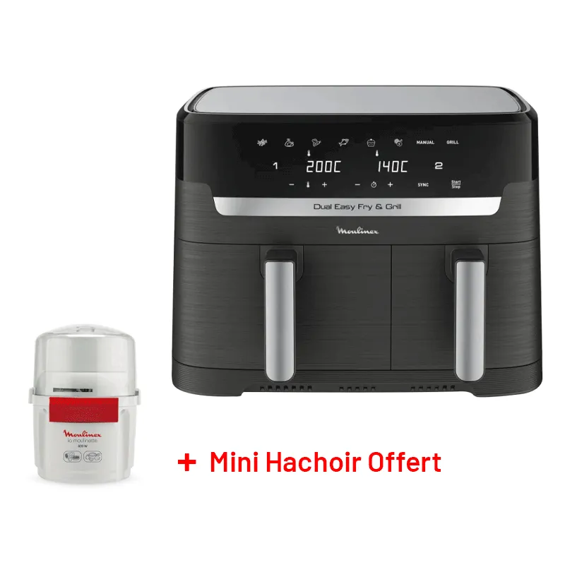 AirFryer MOULINEX EZ905B20 2450WATTS NOIR+ MINI HACHOIR