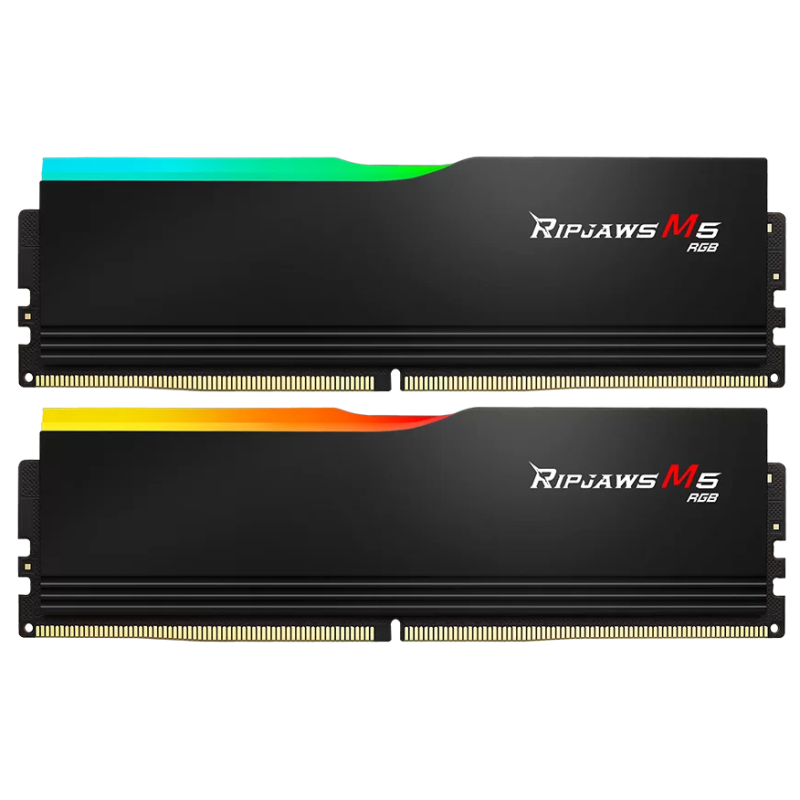 Barette Mémoire Gaming G.Skill Ripjaws M5 RM5RK / 96 Go (2x 48Go) / DDR5 / U-DIMM / CL36 / 5200 MHz / RGB