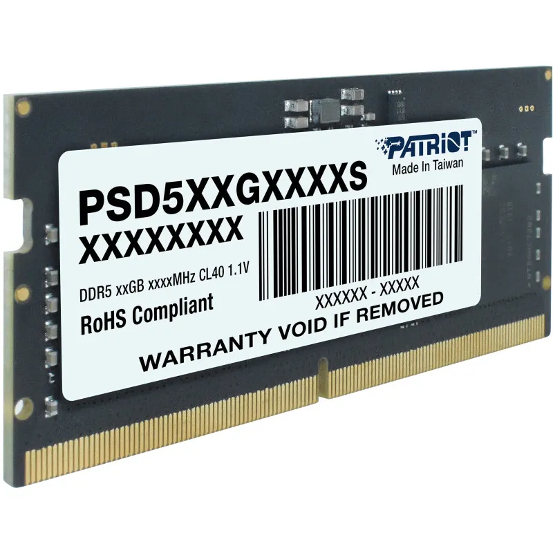 Barette Mémoire Patriot Signature Line SoDIMM DDR5 CL40 / 8 Go / 4800MHz