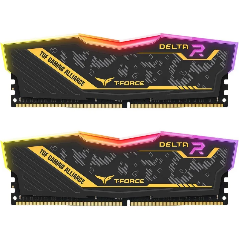 Barettes Mémoire TeamGroup T-FORCE DELTA TUF Gaming RGB UD-D4 16GO / 2x 8Go / 3200 Mhz