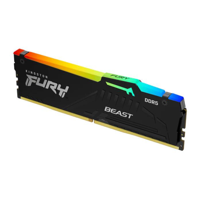 Barrette mémoire Kingston FURY Beast RGB EXPO 8 Go DIMM DDR5 5600 MHz CL36 / Noir