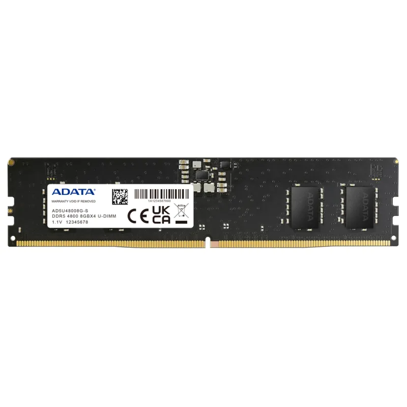 Barrette Mémoire U-DIMM ADATA 8 Go DDR5 4800 MHz