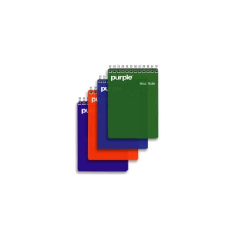 BLOC NOTE WIRO 160 PAGES A6 VELVET ASSORTIS /  PURPLE