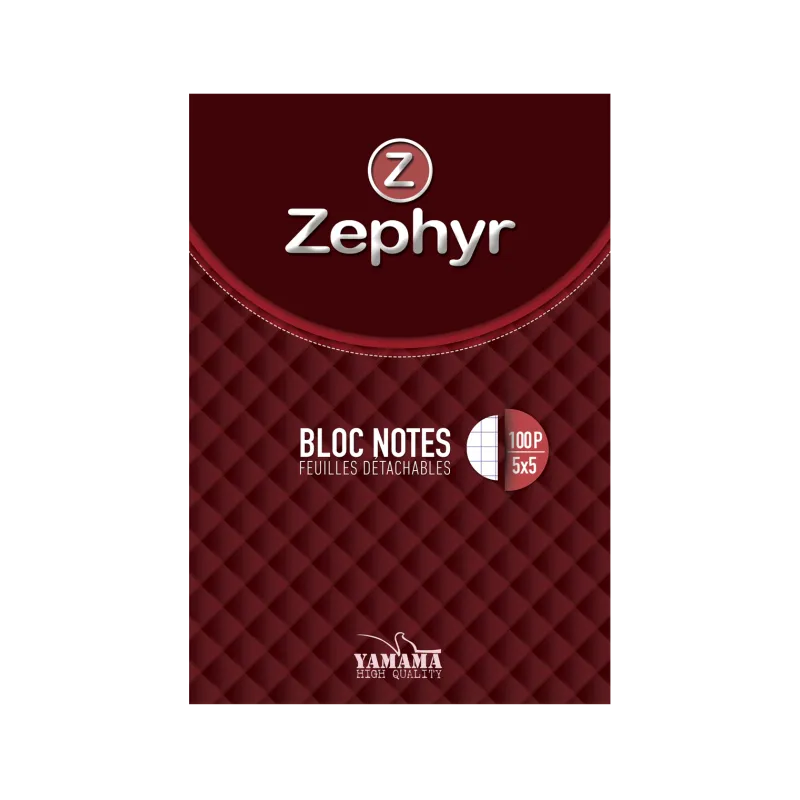 BLOC NOTE YAMAMA ZEPHYR A5 70G 100P BLANC