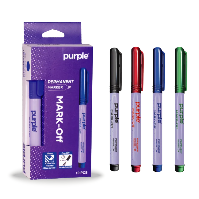 BOITE 10 MARQUEURS PERMANENT MARK-OFF / Vert