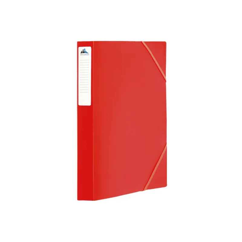 BOITE DE CLASSEMENT A 3 RABATS EN PP DOS 25MM ESSENTIAL / ROUGE