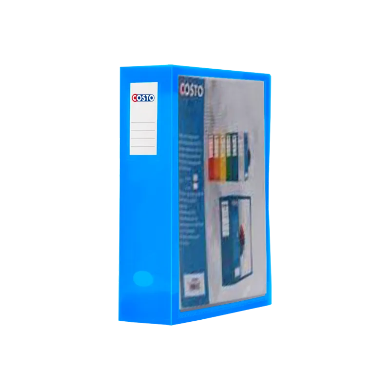 Boite de Classement en PP Costo personalisable / 80mm / Transparent Bleu