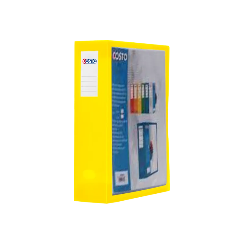 Boite de Classement en PP Costo personalisable / 80mm / Transparent Jaune