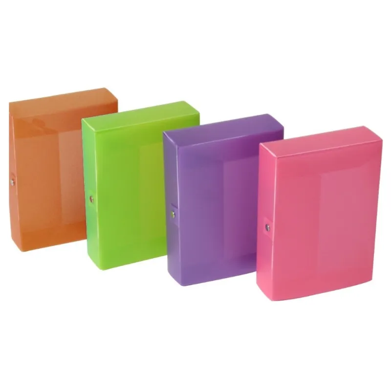 Boite de classement PP COSTO Translucide Dos 60mm / Rose