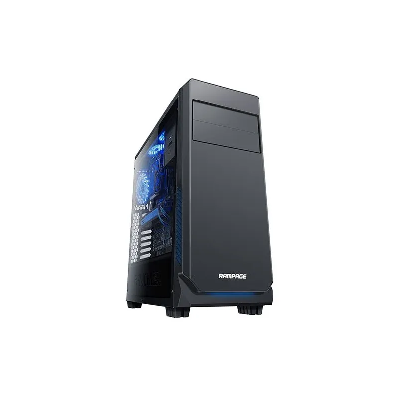 Boitier Gamer Everest Rampage 66W Smooth avec Fenêtre / Noir