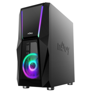 Boîtier Gamer NJOY FORT PC CASE ARGB / ATX & Micro ATX / Noir