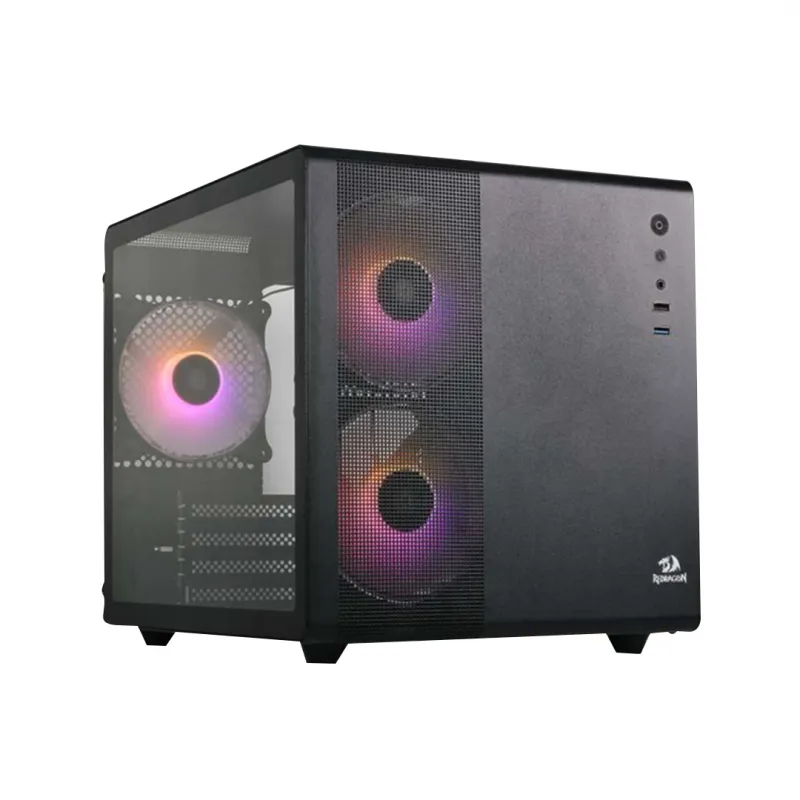 Boîtier Gamer REDRAGON PAGOS 1 GC-570 M-ATX / 3 FAN ARGB / Noir