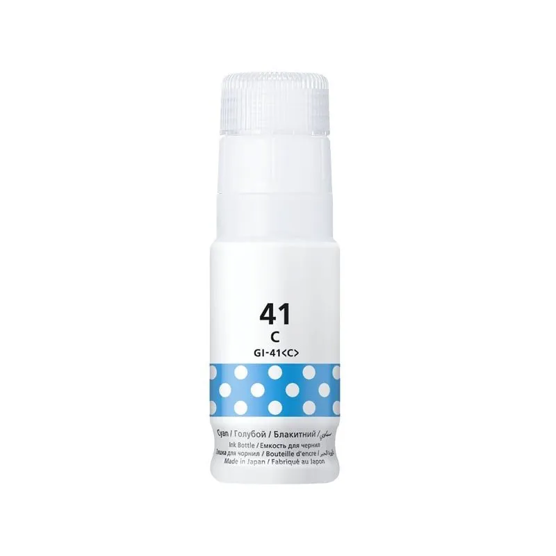 BOUTEILLE D'ENCRE ADAPTABLE CANON GI-41C / 70ML / CYAN