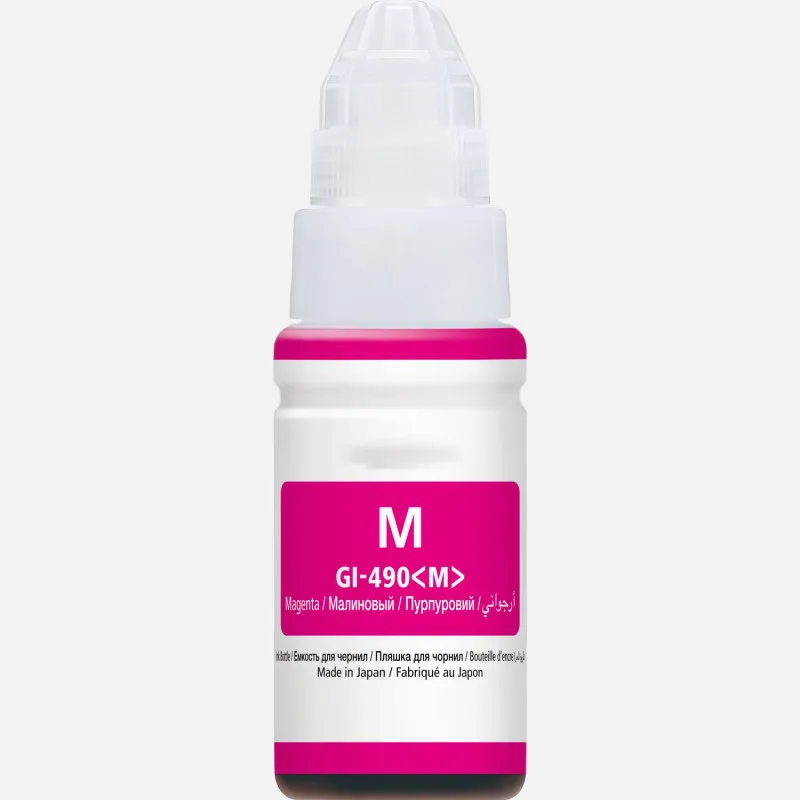 BOUTEILLE D'ENCRE ADAPTABLE CANON GI-490M / 100ML / MAGENTA