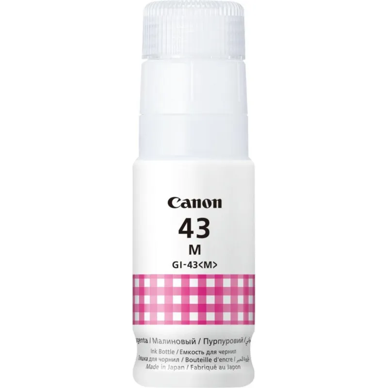 BOUTEILLE D'ENCRE ORIGINALE CANON GI-43M MAGENTA 3800 PAGES
