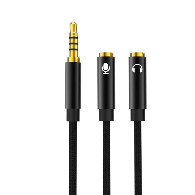 Câble audio XO 2en1 NB-R197 jack 3,5 mm - prise jack 3,5 mm / microphone 0,23 m