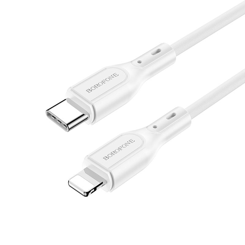 Câble Chargeur USB Type C vers Lightning BOROFONE BX66 / 20 W / 2.4A / Blanc