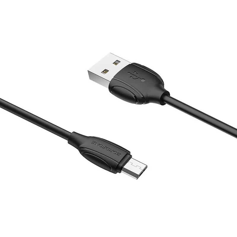 Câble Chargeur USB vers Micro USB BOROFONE BX19 / 2.4A / Noir