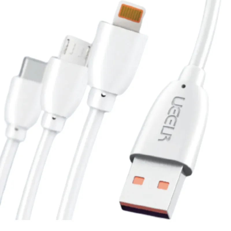 Câble de charge et de données Lightning UEELR DX254 / 1 M / 6 A / Blanc