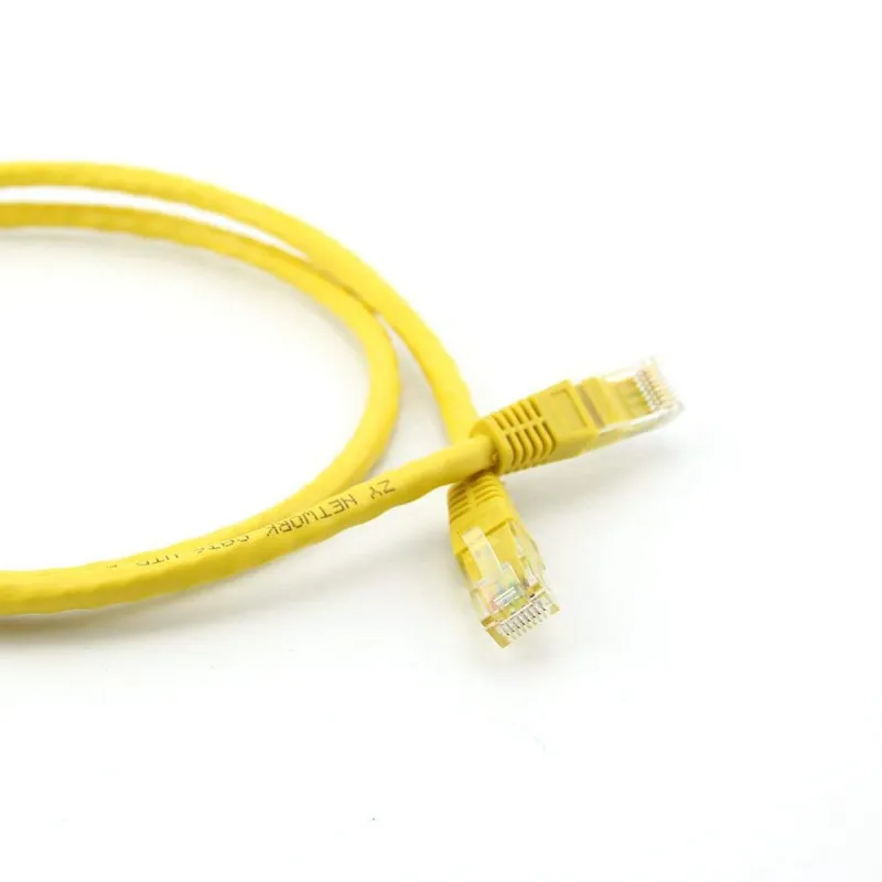 Câble réseau RJ45 Cat6 UTP 24 AWG en PVC / 0.5M Jaune