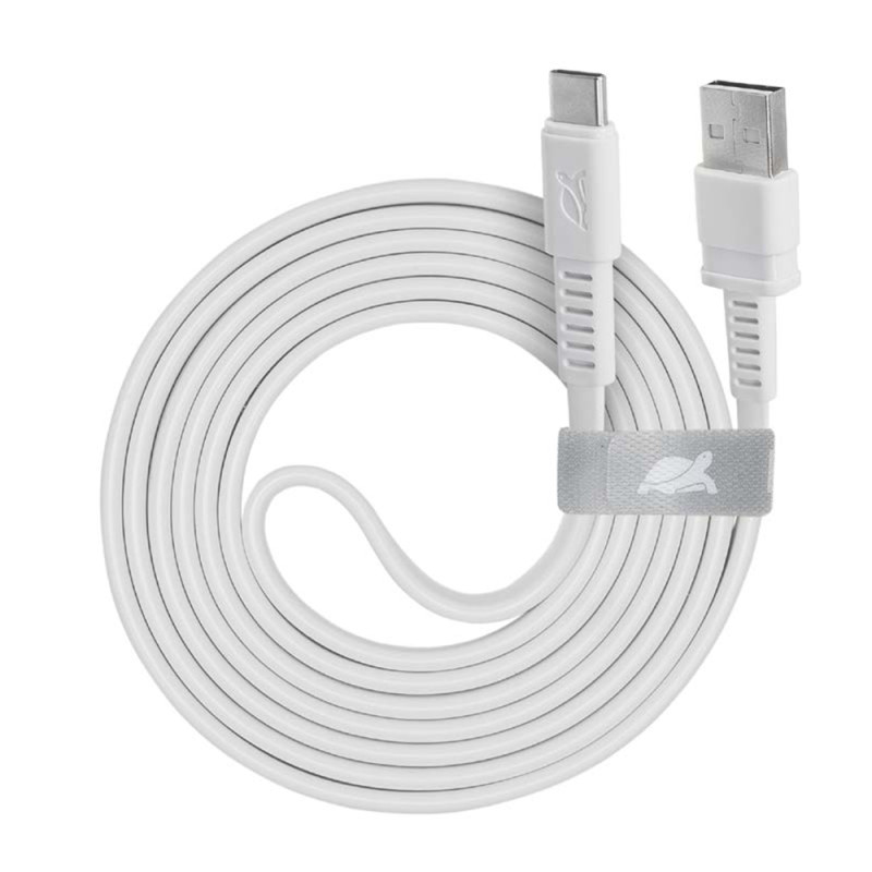 Câble RivaCase PS6002 WT12 USB Vers USB Type C / Blanc