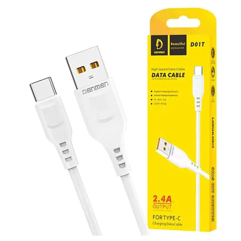 Cable USB A vers Type C - Denmen D01T - 1M-2.4A