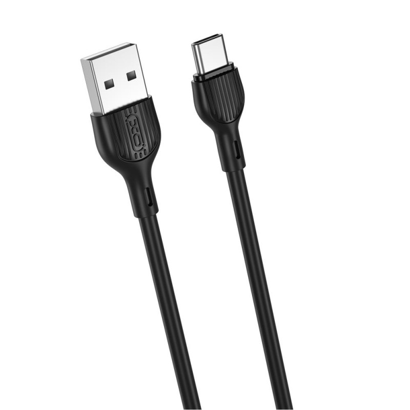 Câble XO NB200 USB - USB-C 1,0 m 2,1 A noir