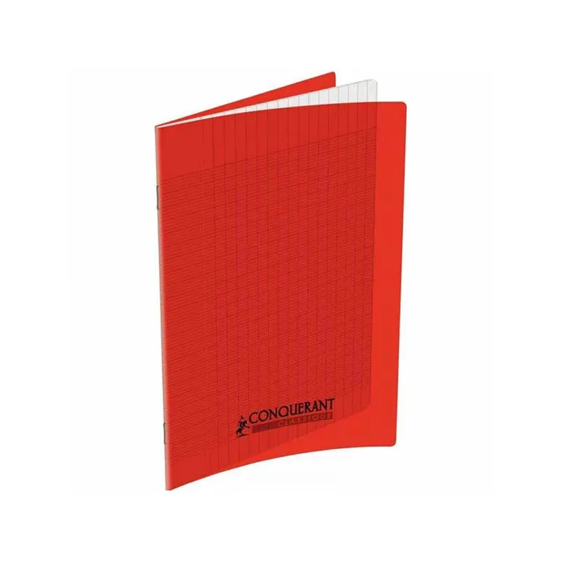 Cahier Polypro Conquerant Seyes / 24x 32 / 192P / 70G / Rouge