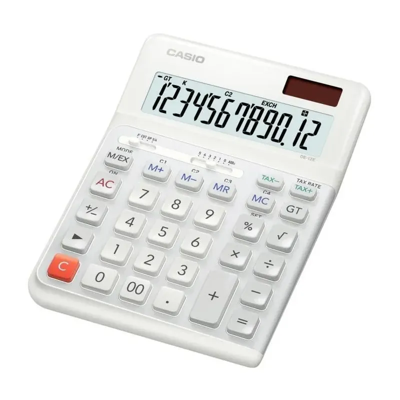 CALCULATRICE CASIO DX-12B_BK / Pile Et Solaire / 12 CHIFFRES / Blanc