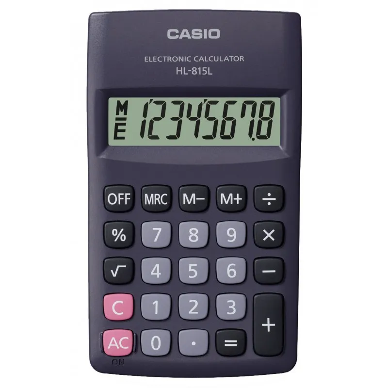 Calculatrice Casio HL-815L-BK / 8 Chiffres