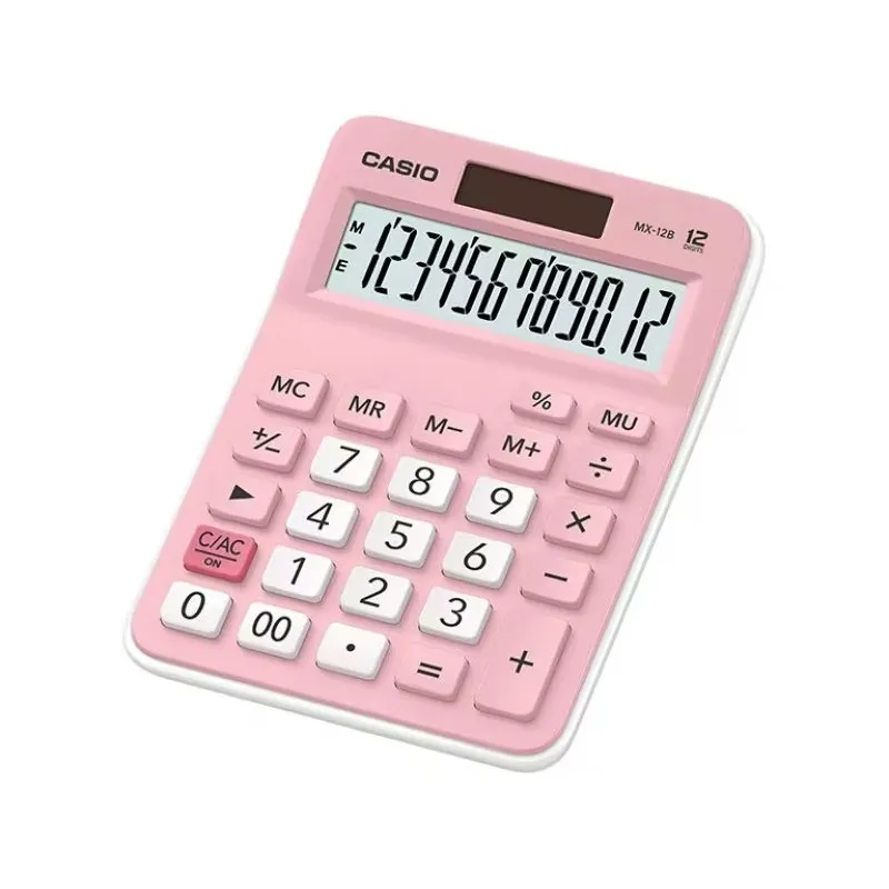 CALCULATRICE CASIO MX-12B / Pile et Solaire / 12 CHIFFRES / ROSE
