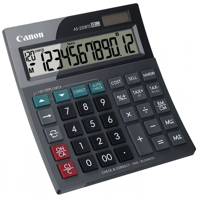 Calculatrice de bureau 12 chiffres Canon AS-220RTS