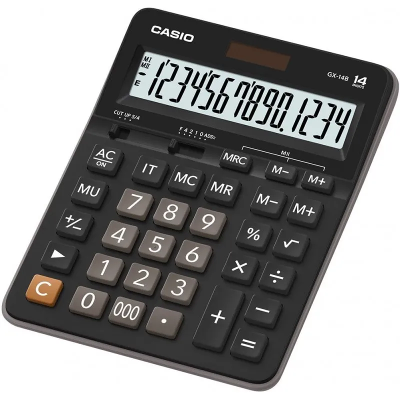 Calculatrice de bureau 14 chiffres Casio GX-14B / Noir